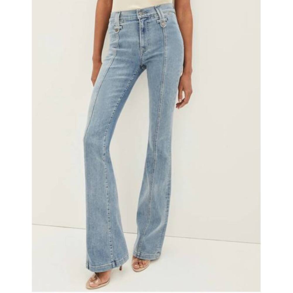 Veronica Beard Beverly Skinny Flare Jean in Lakeshore Size 28 Womens